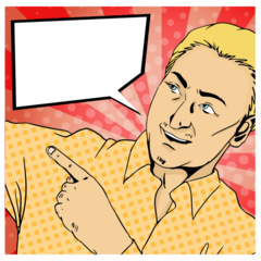 Male Point Popart Yellowbg