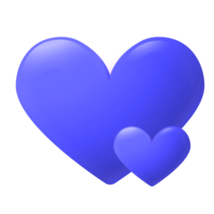 Mini Doubleheart Blue